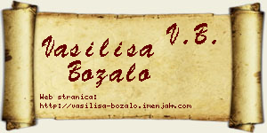 Vasilisa Bozalo vizit kartica